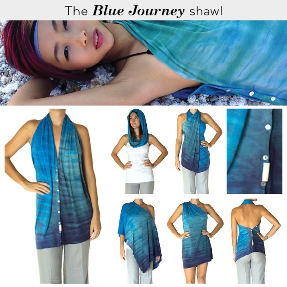 Like New Convertible KooShoo “Journey” Shawl Scarf Swim Coverup Wrap Tunic